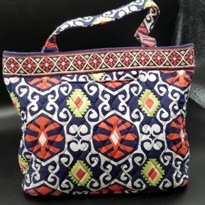 Vera Bradley multicolored (blue, white, orange green) quilted purse